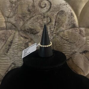 925 Gold 0.65ct Moissanite Eternity Ring - Size 7